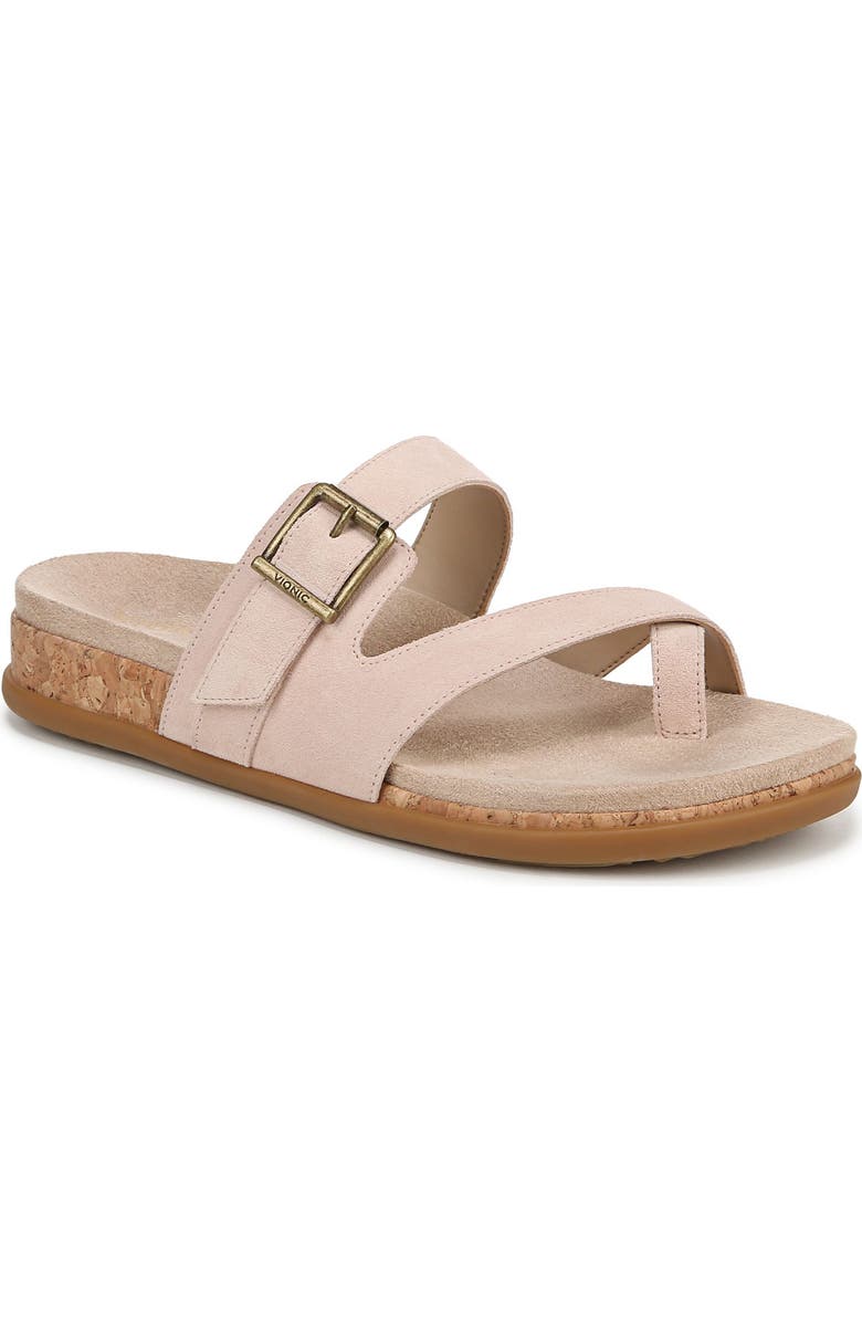 Vionic Carmela Platform Sandal, Main, color, Cameo Rose Suede