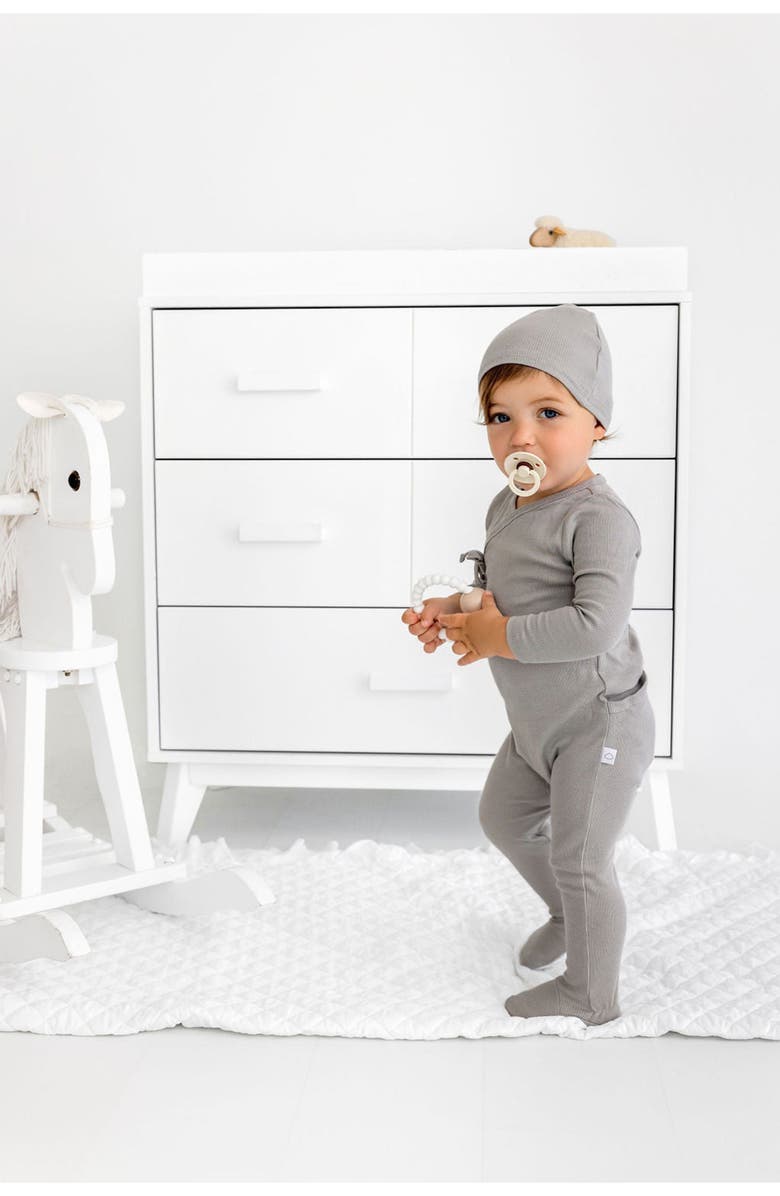 Pouf Faux Wrap Footie, Alternate, color, Light Grey