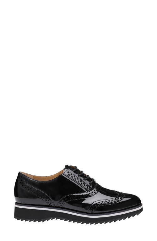 Johnston & Murphy Ulyssa Wingtip Platform Oxford In Black