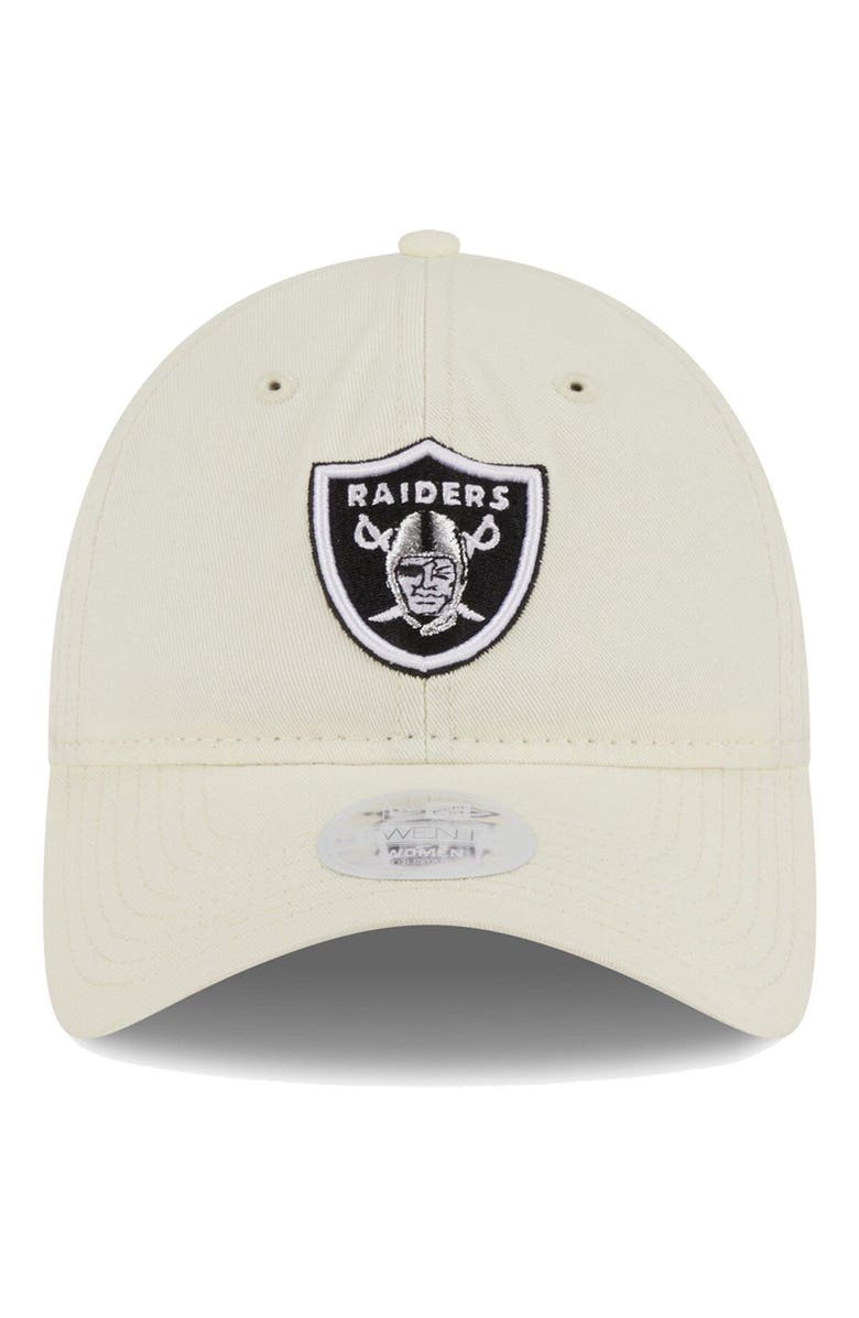 New Era Women's New Era Cream Las Vegas Raiders Core Classic 2.0 Adjustable Hat, Alternate, color,