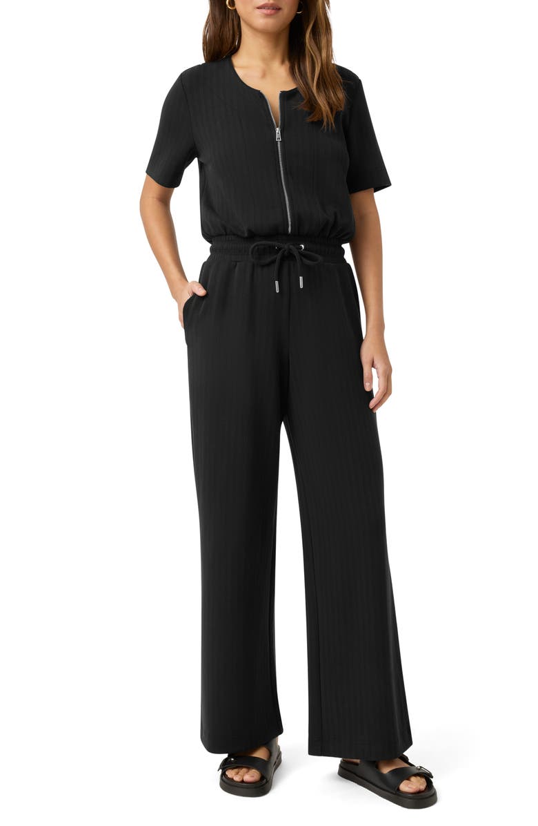 Splendid x @cellajaneblog Rib Scuba Knit Jumpsuit, Main, color,