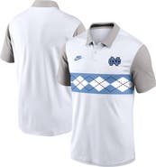 Nike Men's Nike White/Gray North Carolina Tar Heels Athletic Prep Legacy Logo Vapor Performance Polo