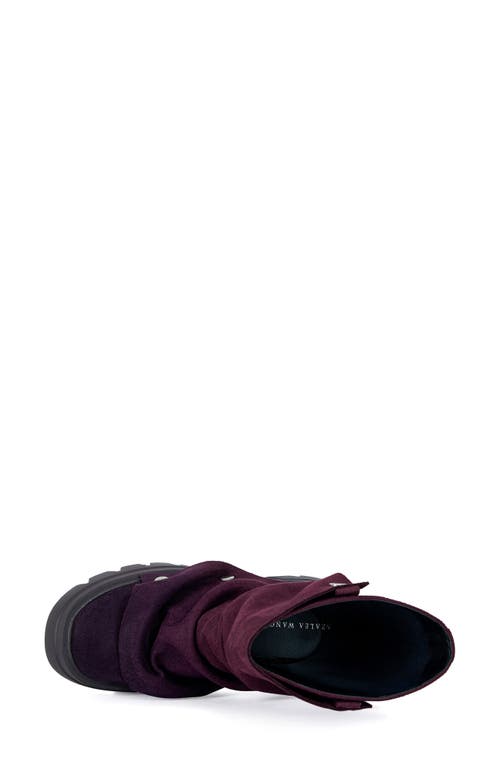 Azalea Wang Bharti Lug Sole Bootie In Purple