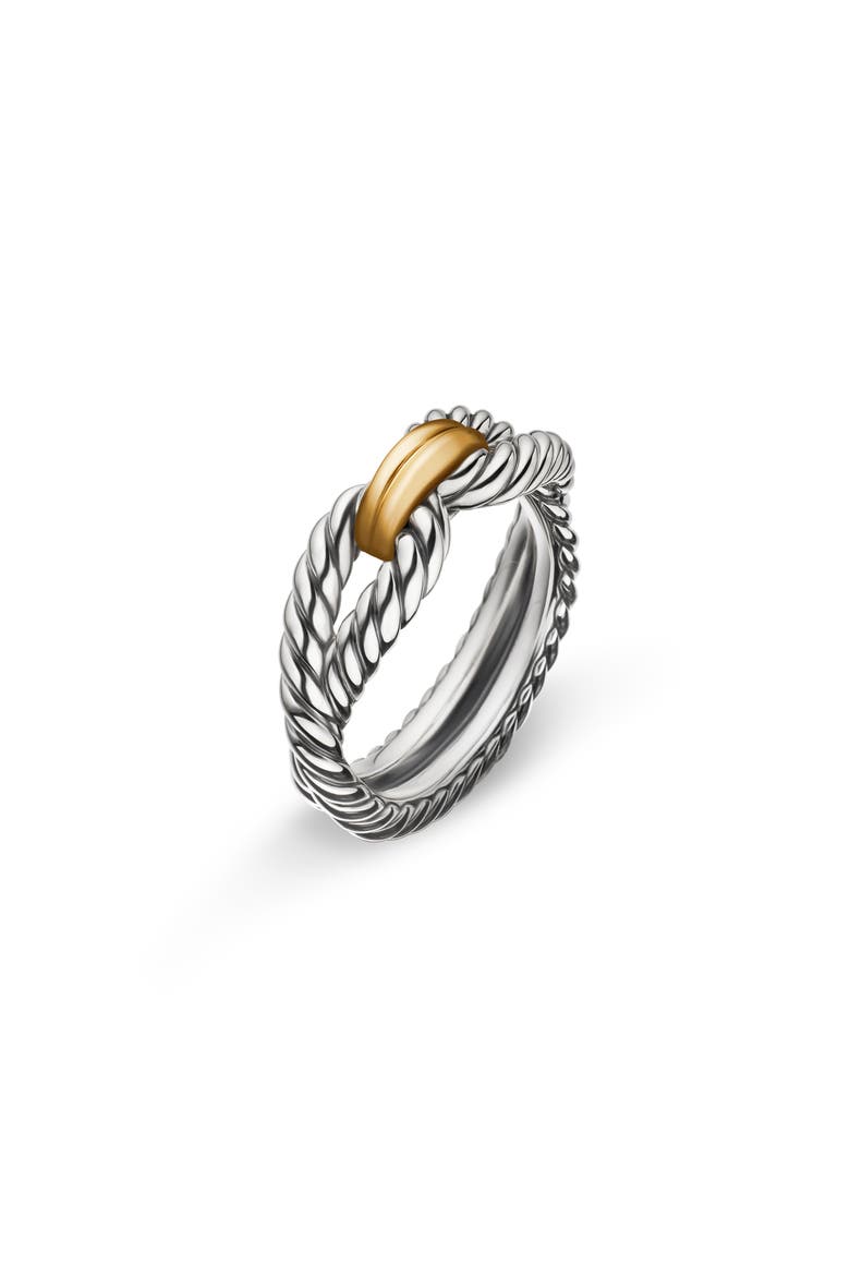 Cable Loop Ring with 18K Gold, Alternate, color, YELLOW GOLD/ STERLING SILVER