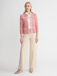 Misook Heritage Whipstitch Trim Knit Jacket
