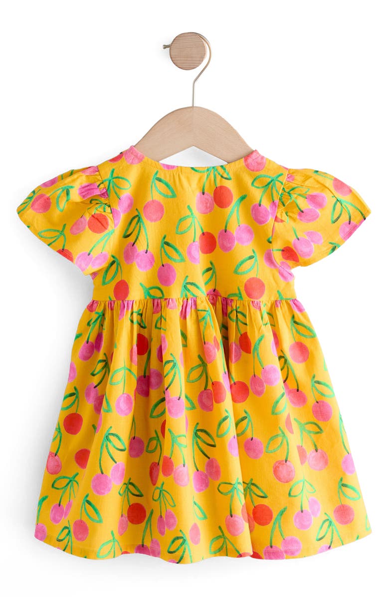 NEXT Kids' Fruit Print Cotton Dress, Alternate, color, Pink/Ochre Cherry