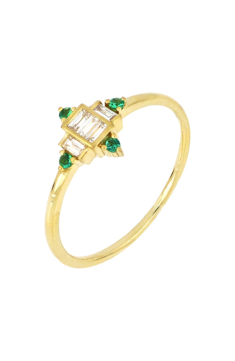 Bony Levy El Mar 18K Yellow Gold Diamond & Emerald Ring, Alternate, color, 18Ky