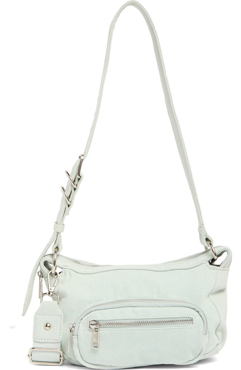 Madden Girl Denim Mini Hobo Bag, Main, color,