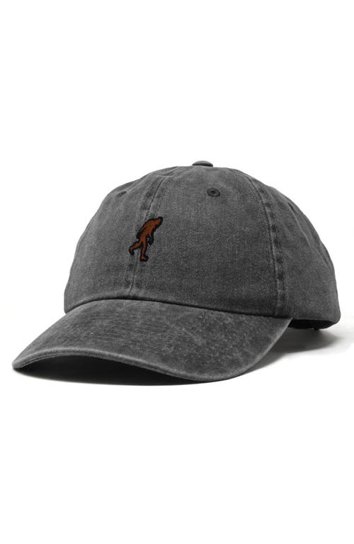 Shop Dalix Sasquatch Embroidered Dad Hat In Washed Black