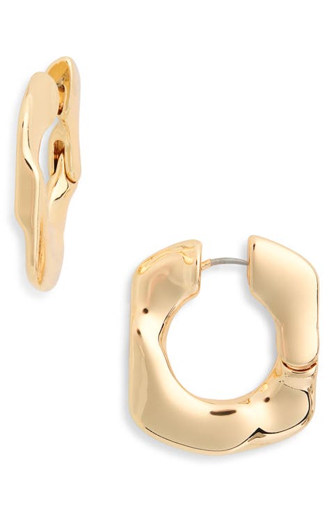 Abstract Hoop Earrings