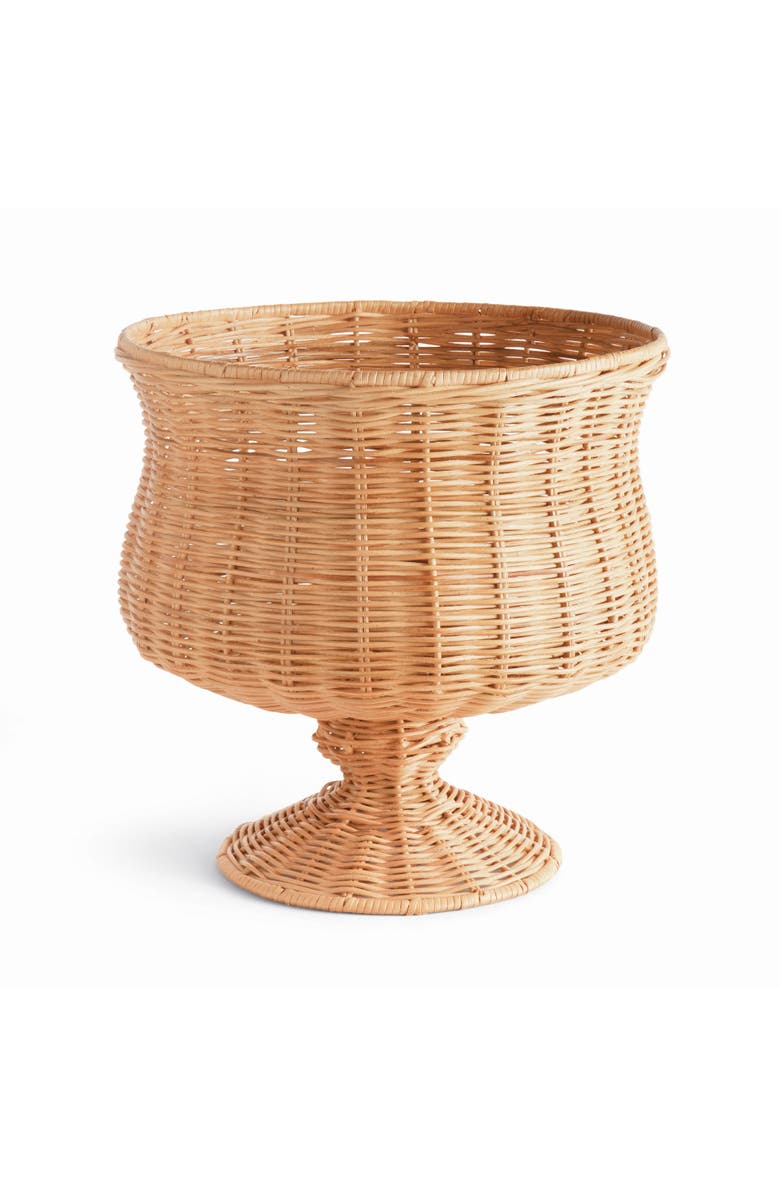 Napa Home & Garden Chesapeake Natural Rattan Footed Urn Wide, Main, color, Brown