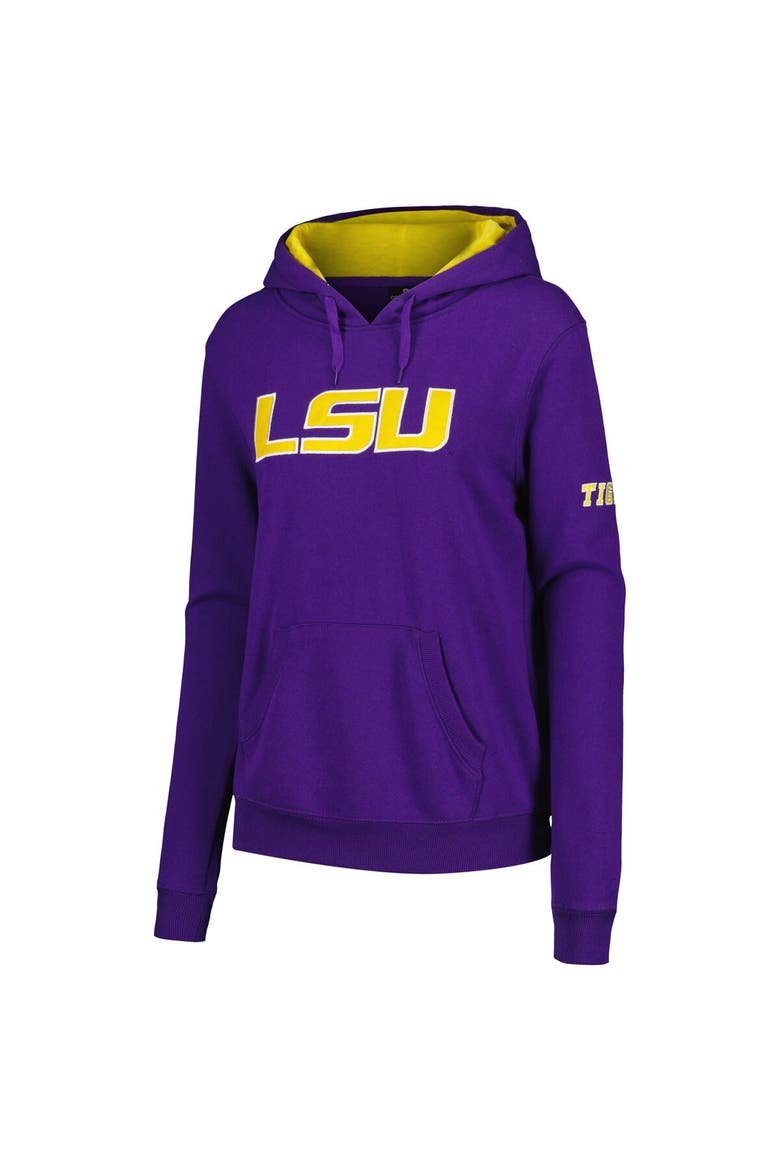 Women's Stadium Athletic Purple LSU Tigers Big Logo Pullover Hoodie, Alternate, color, Purple