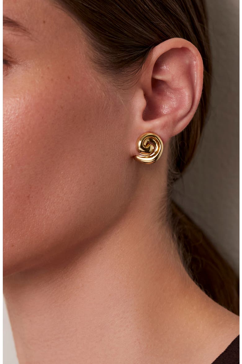 Small Gio Stud Earrings, Alternate, color, HIGH POLISH GOLD