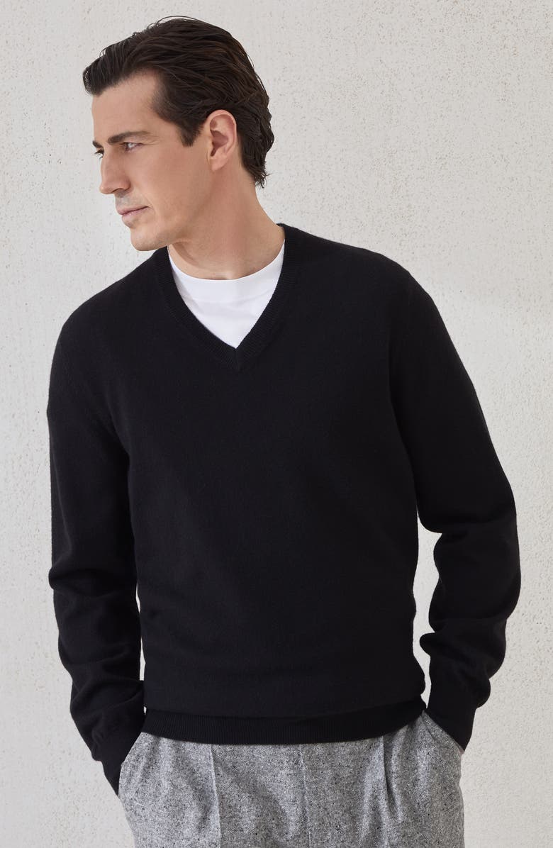 Brunello Cucinelli Cashmere sweater, Alternate, color, Black