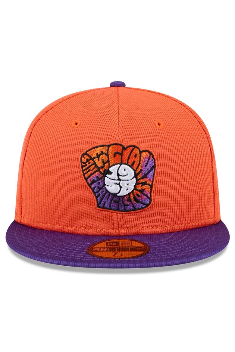 Men's New Era  Orange/Purple San Francisco Giants 2025 City Connect Batting Practice 59FIFTY Fitted Hat, Alternate, color, Orange
