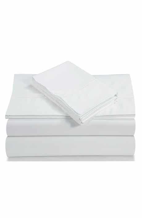 AZORES HOME 300 Thread Count Cotton Percale Sheet Set
