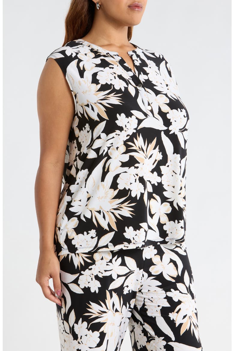 Floral Sleeveless Knit Top, Alternate, color, ANNE BLACK MULTI