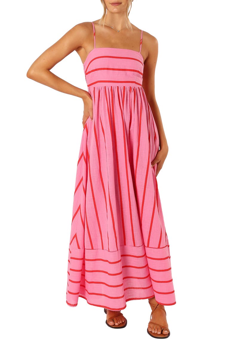 Pixie Maxi Dress, Main, color, PINK RED