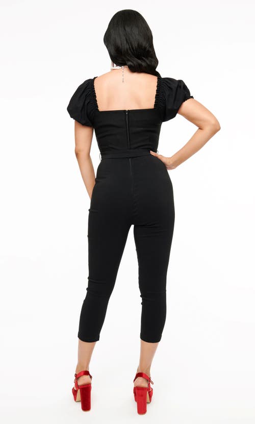 UNIQUE VINTAGE UNIQUE VINTAGE BELTED JUMPSUIT