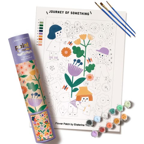 Paint By Numbers, Flower Patch, DIY Art Craft Kit