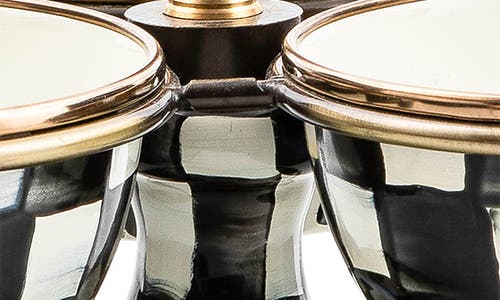 Mackenzie-childs Courtly Check Enamel Triplicity In Black