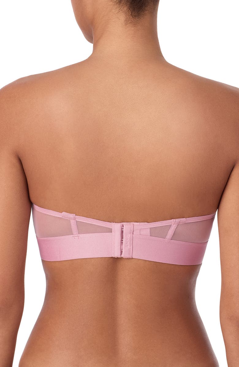 DKNY Sheers Strapless Underwire Bra, Alternate, color, Lilas