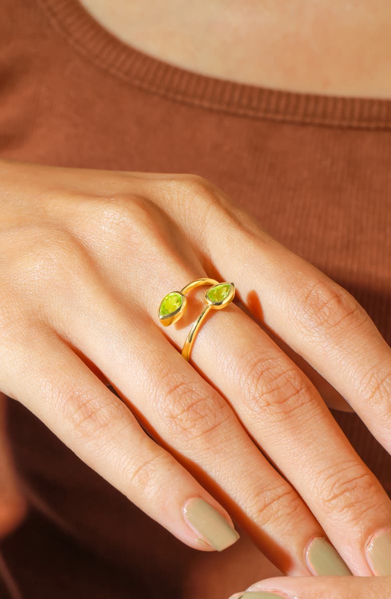 YS GEMS Gemstone Bypass Ring, Alternate, color, Green