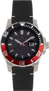 Nautis Dive Pro 200 Leather-Band Watch w/Date