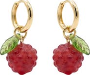 seree Harvest Raspberry Jade stone charm earrings