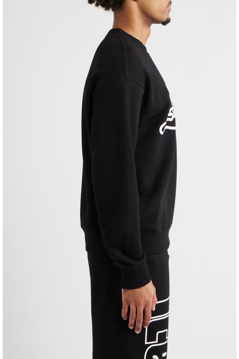 Raider Cotton French Terry Graphic Sweatshirt, Alternate, color, BLACK