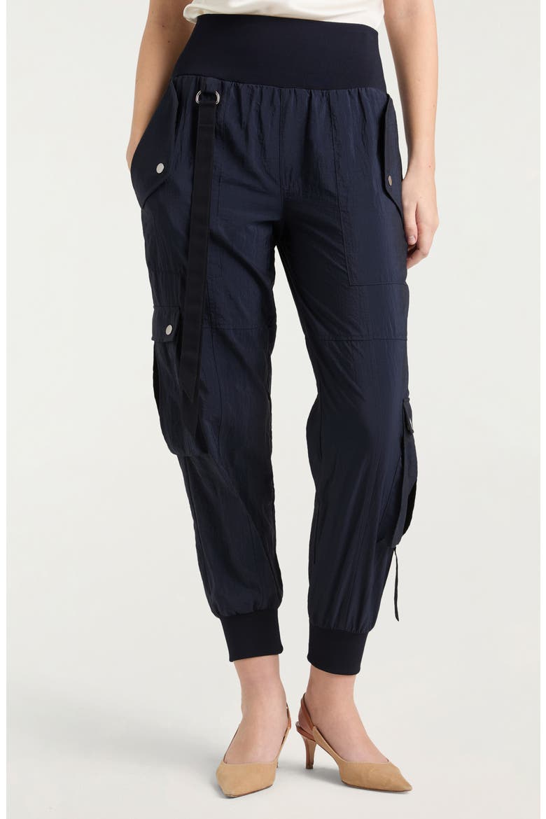 Harmony Side Snap Parachute Pants, Main, color, NAVY