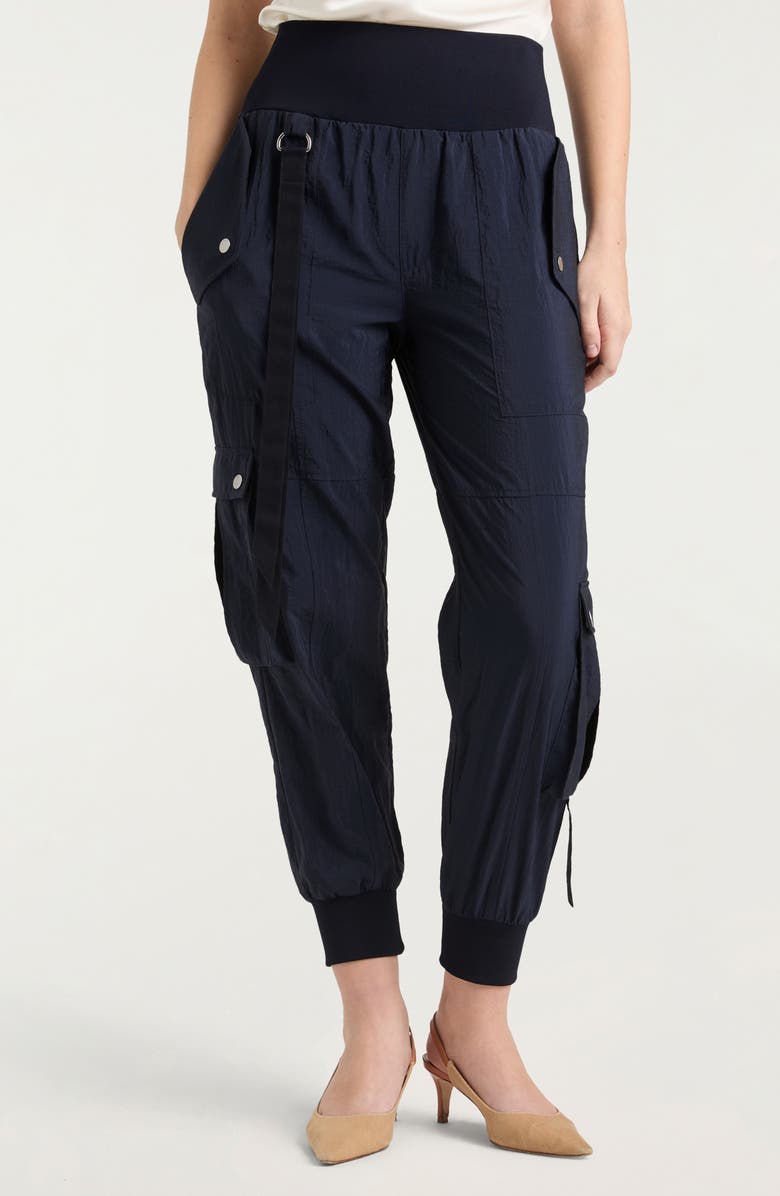 Cinq à Sept Harmony Side Snap Parachute Pants, Main, color, Navy