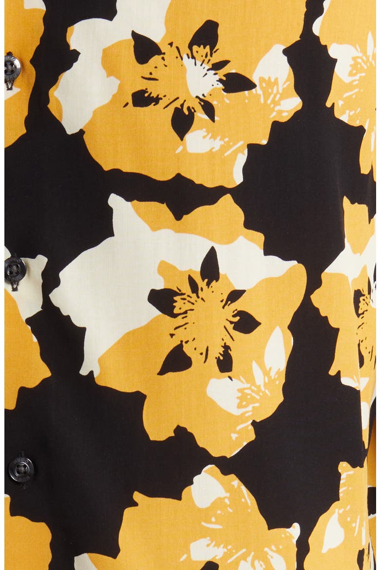 Emero Floral Button-Up Shirt, Alternate, color, GOLD