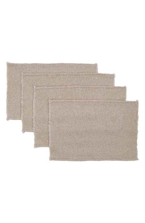 Pom Pom At Home Porter Set Of 4 Linen Blend Placemats In Natural