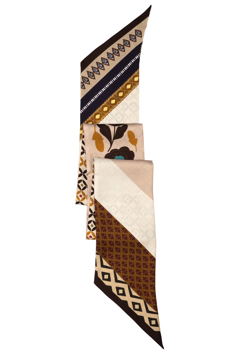Pamela - Skinny Silk Scarf, Alternate, color, Neutrals