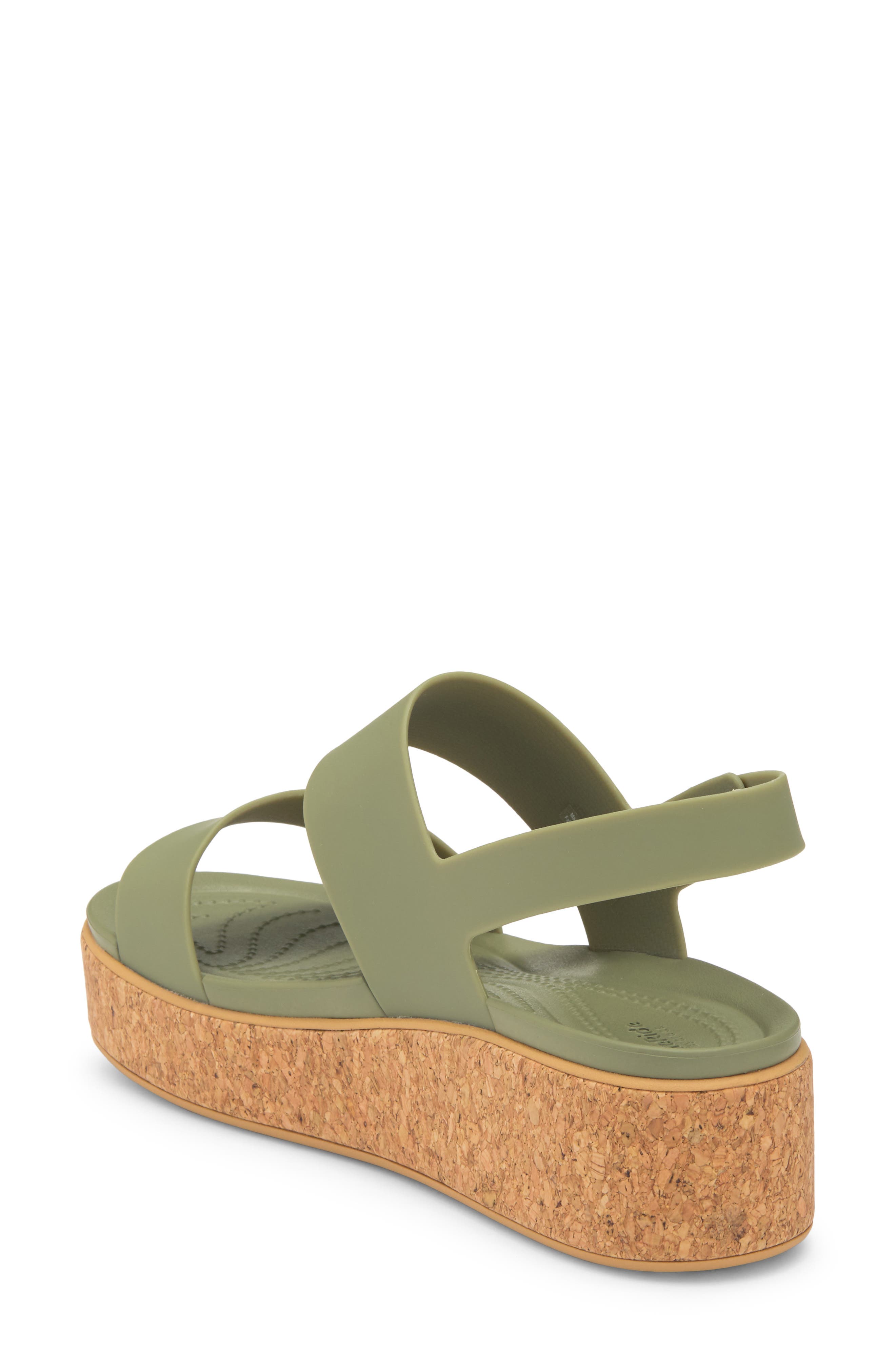 Brooklyn Cork Low Platform Wedge Sandal, Alternate, color, CARGO