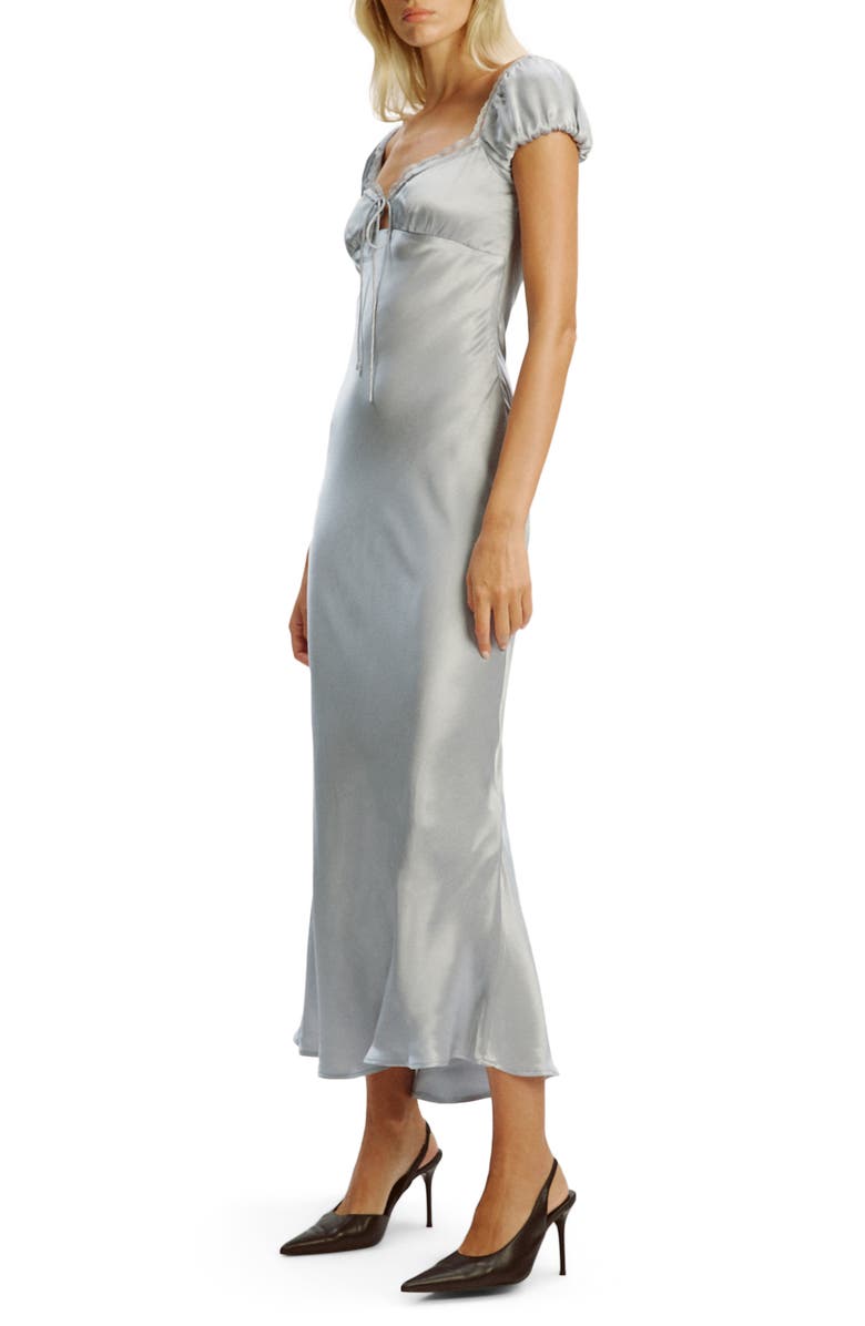 Bardot Stasia Satin Slipdress, Alternate, color, Dusty Blue
