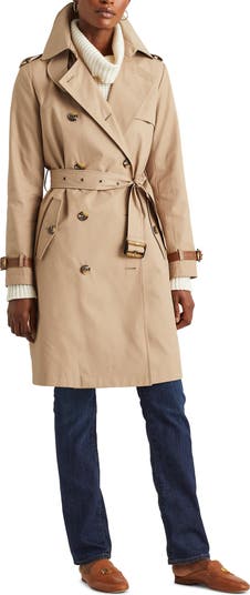 Lauren Ralph Lauren Double Breasted Trench Coat | Nordstrom