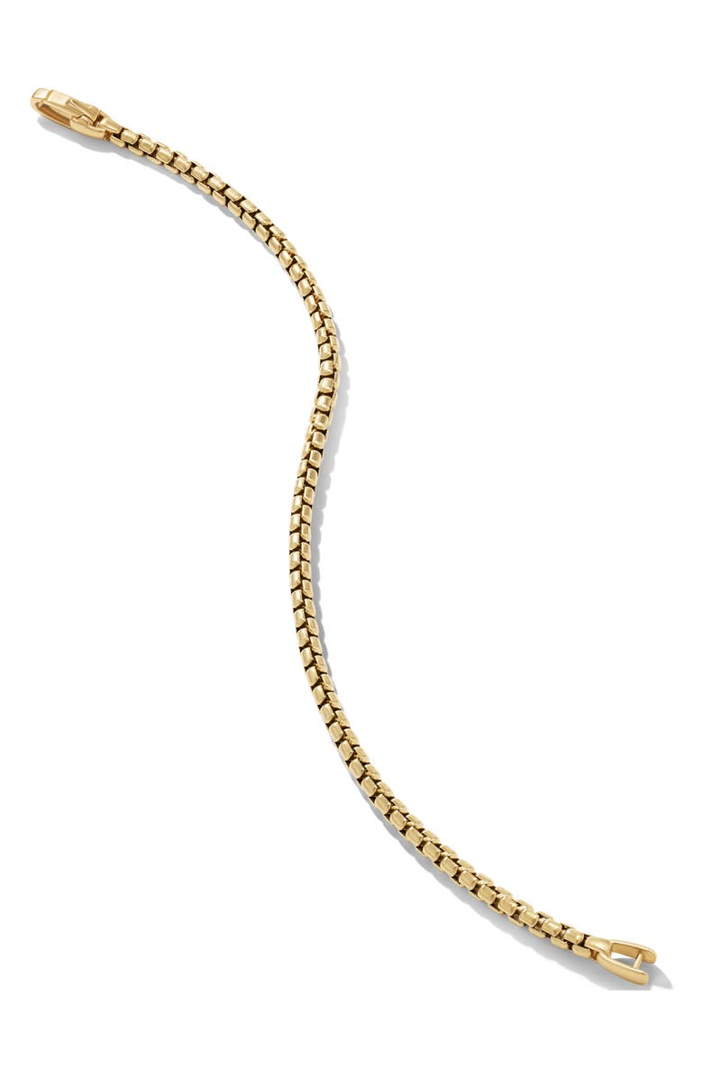 David Yurman Box Chain Bracelet in 18k Yellow Gold, 3.4mm, Alternate, color, 18K Yellow Gold