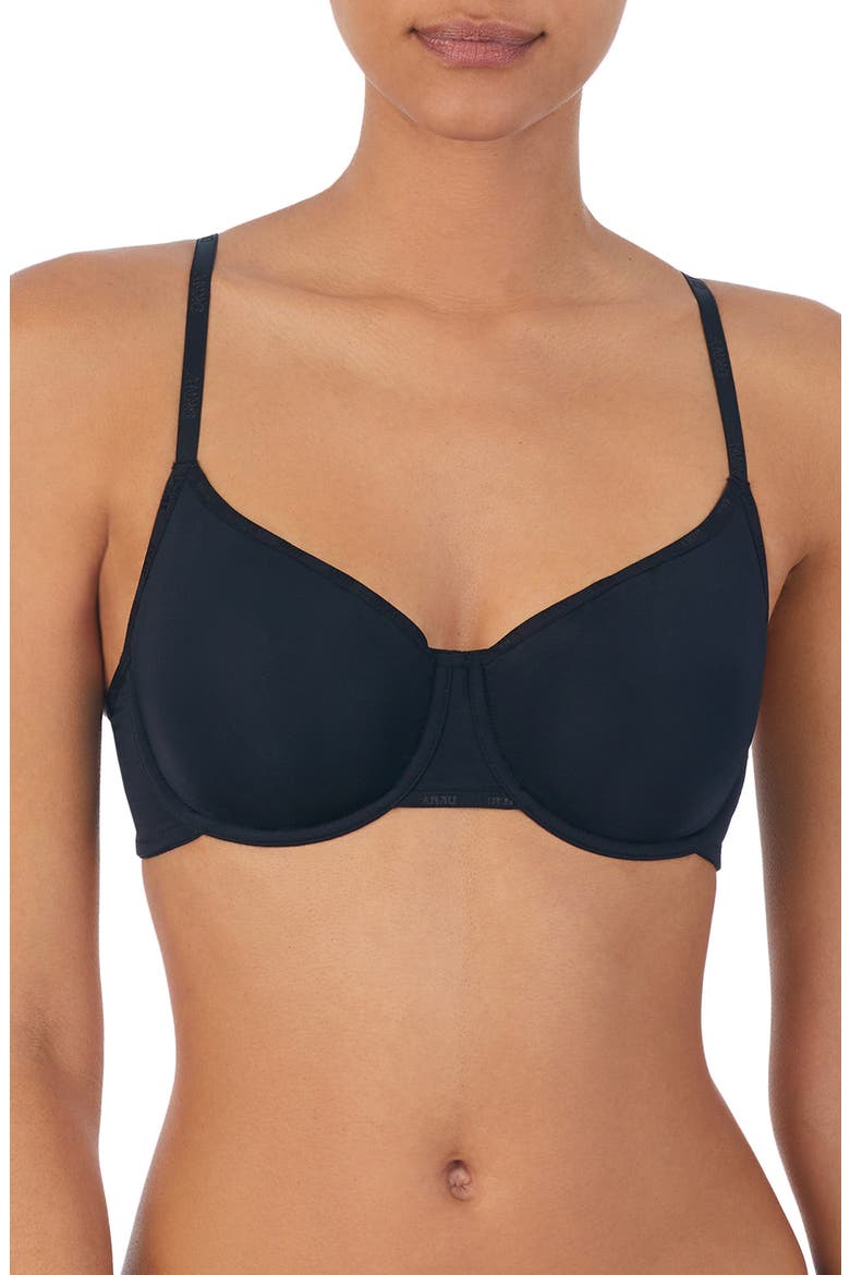 Micro Unlined Underwire Demi Bra, Main, color, BLACK