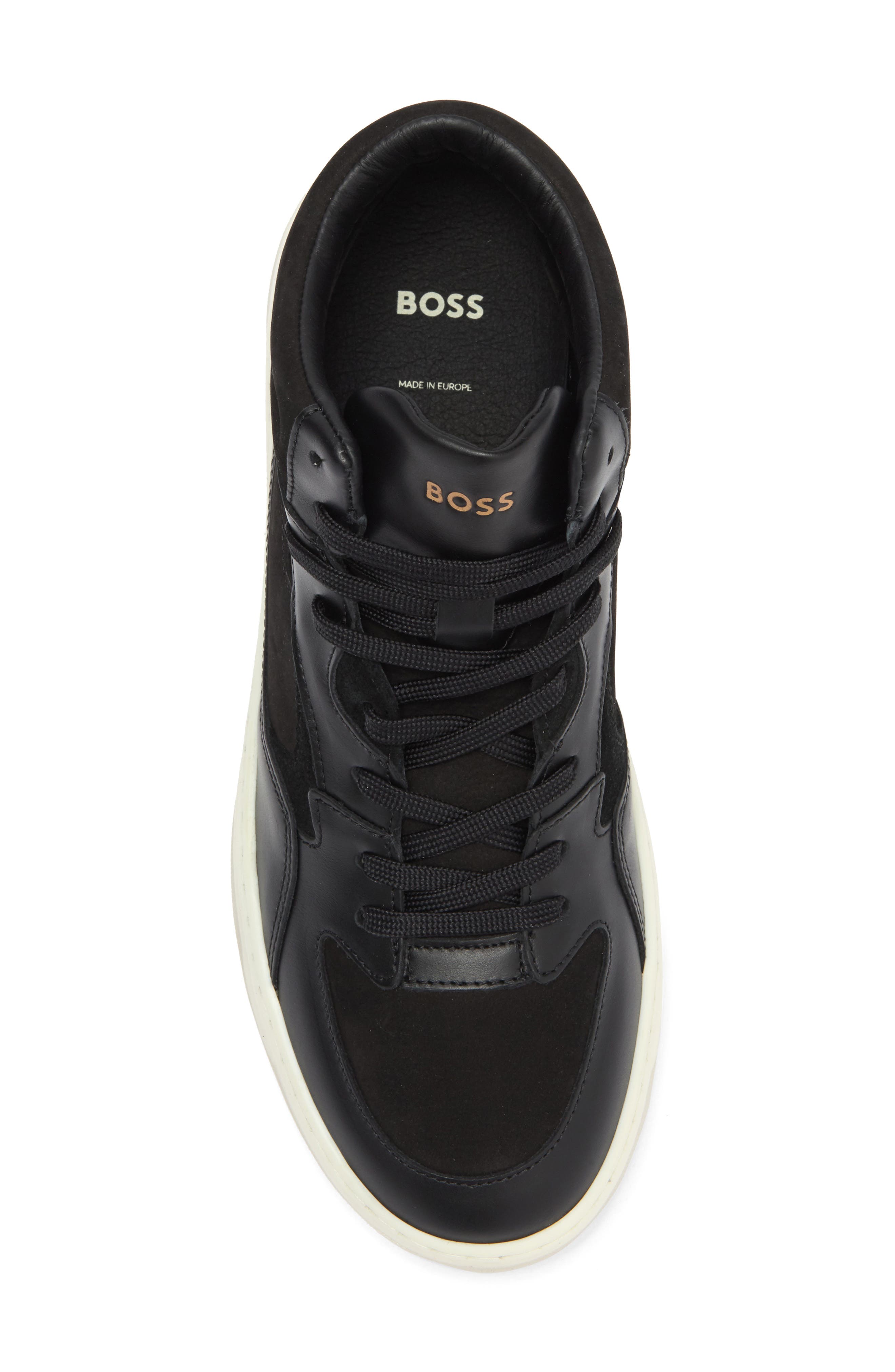 BOSS Baltimore High Top Sneaker, Alternate, color, Black