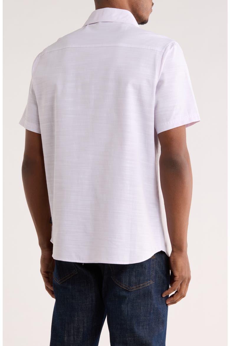 Lennox Short Sleeve Button-Up Shirt, Alternate, color, THISTLE