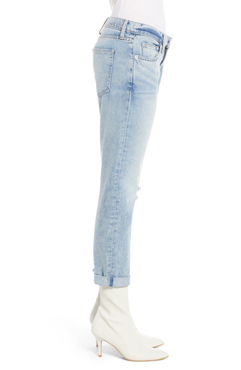 Current/Elliott The Fling Ripped Boyfriend Jeans, Alternate, color, 