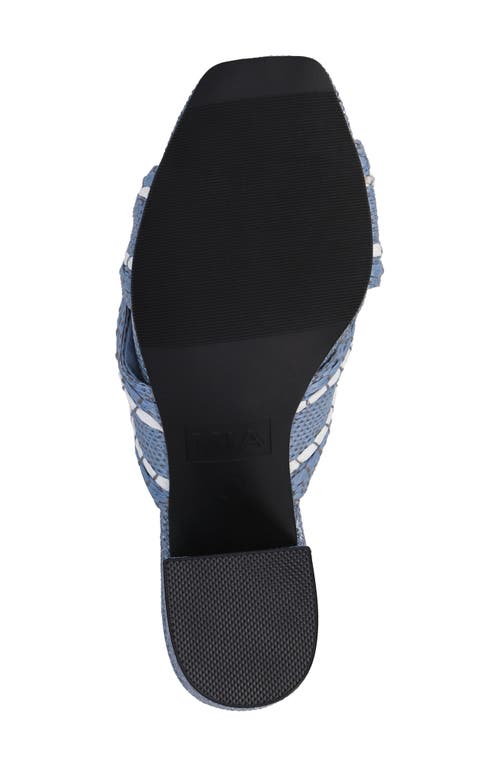 Mia Hania Block Heel Sandal In Denim