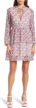 Love By Design Evelyn Chiffon Tiered Mini Dress