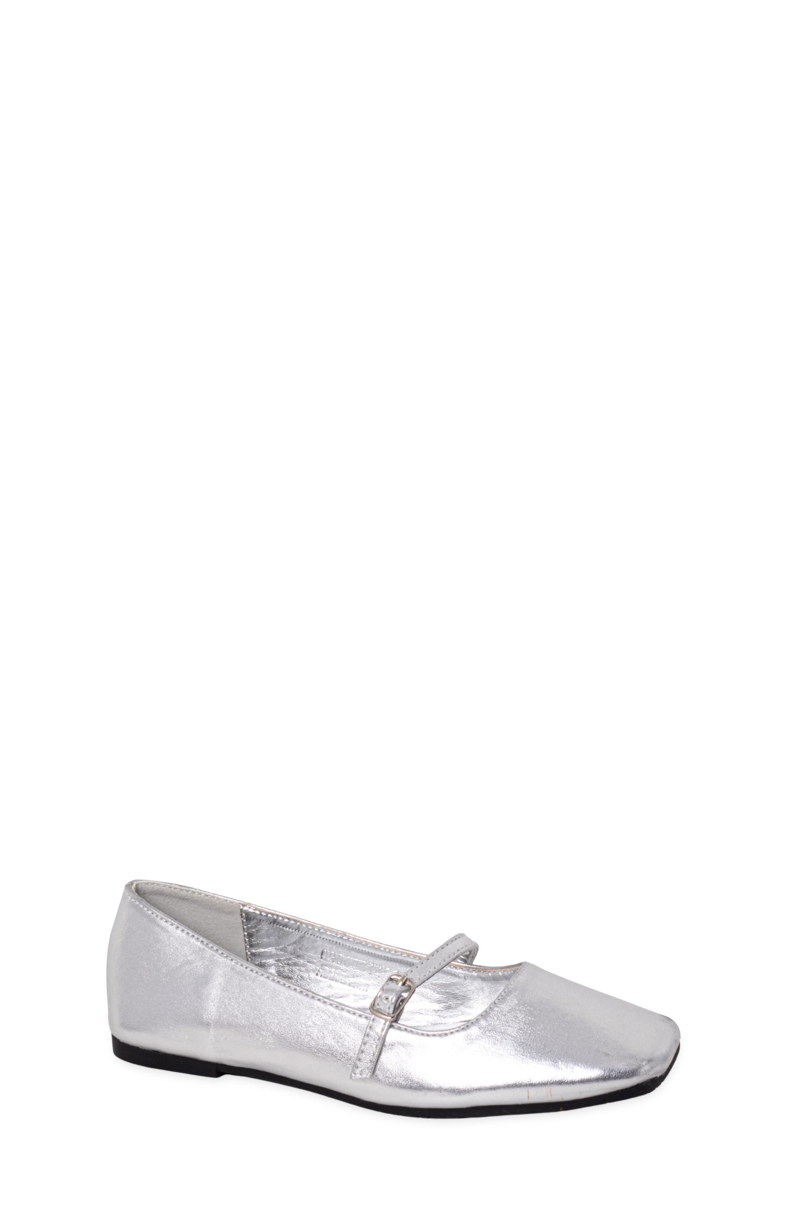 Kids' Adele Mini Faux Leather Mary Jane, Main, color, STERLING