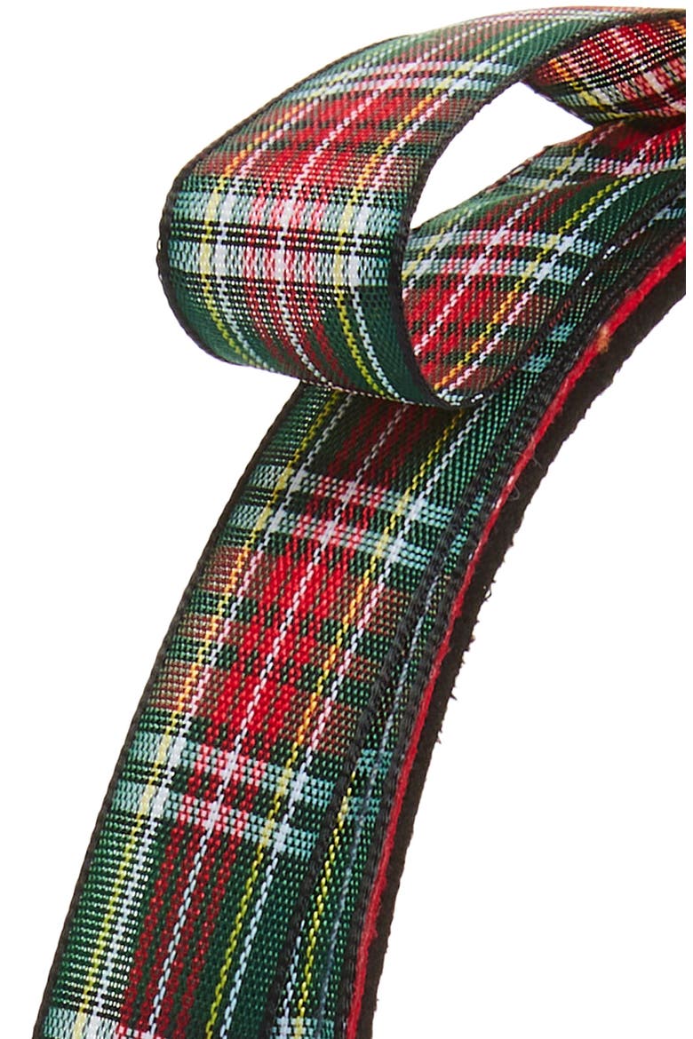 Plaid Bardot Headband, Alternate, color, BERRY CHECK