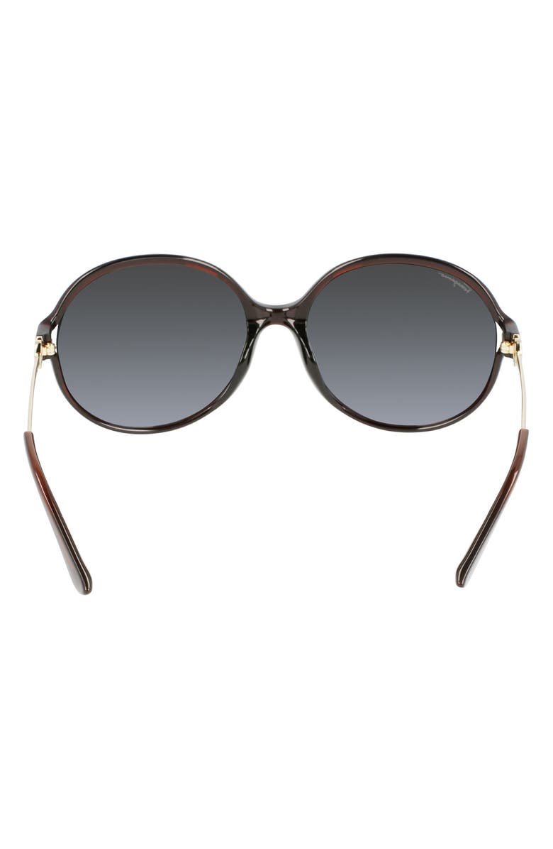 FERRAGAMO Salvatore Ferragamo 60mm Oval Sunglasses, Alternate, color, 