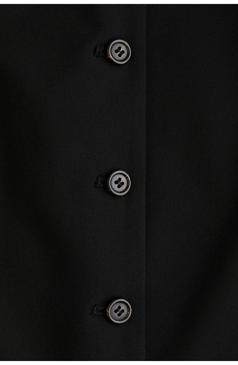 H&M Long Waistcoat, Alternate, color, Black