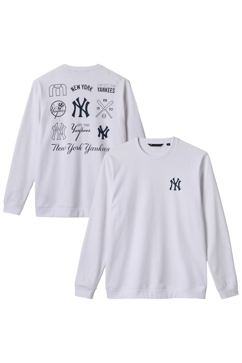 Men's TravisMathew  White New York Yankees Walk Off Wonder Tri-Blend Long Sleeve T-Shirt, Main, color, White